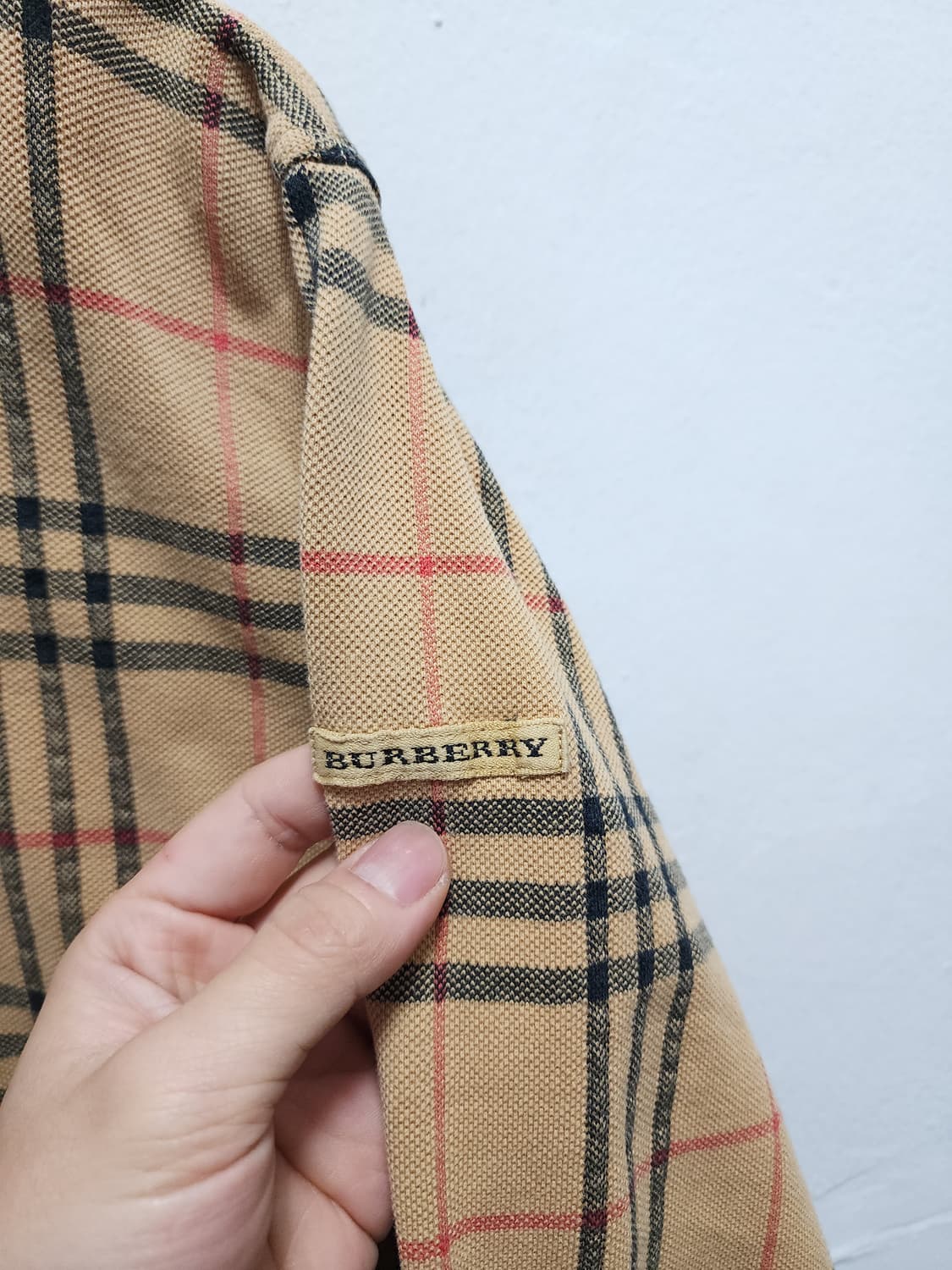 버버리 골프 완장로고 노바체크 긴팔티 상품이미지4