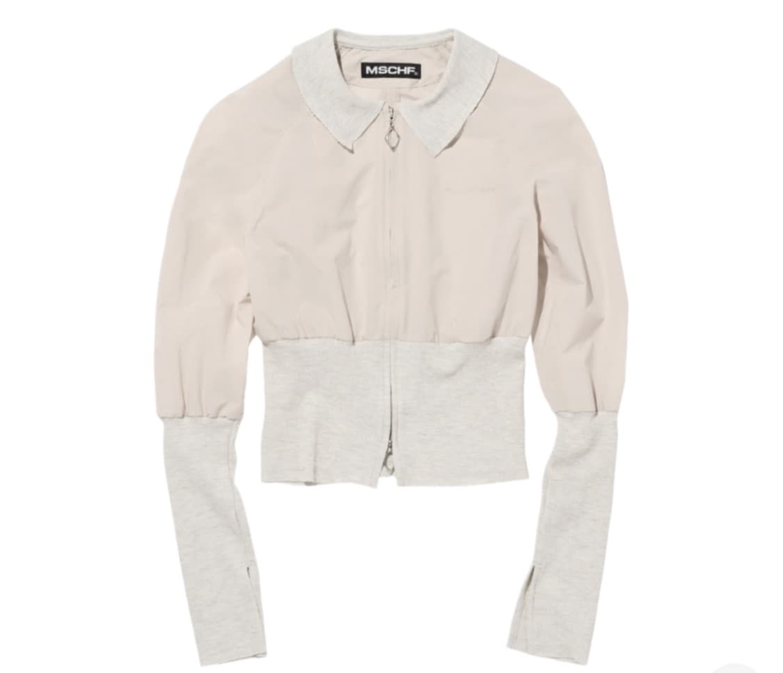 미스치프 라이트웨이트 와플 집업 셔츠 라이트 베이지 상품이미지1