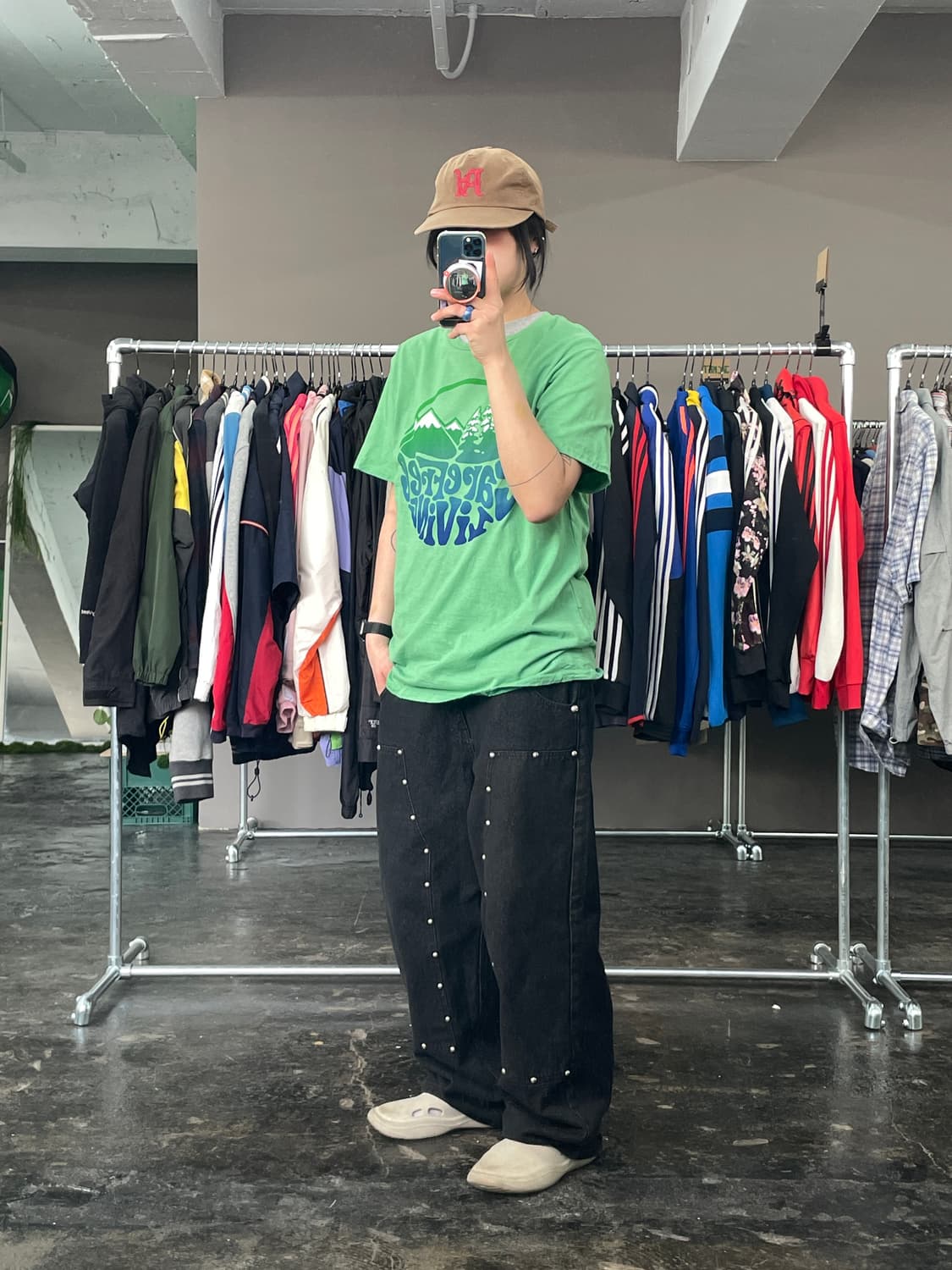 빈티지 프린팅 반팔 티셔츠 (B047)   상품이미지5