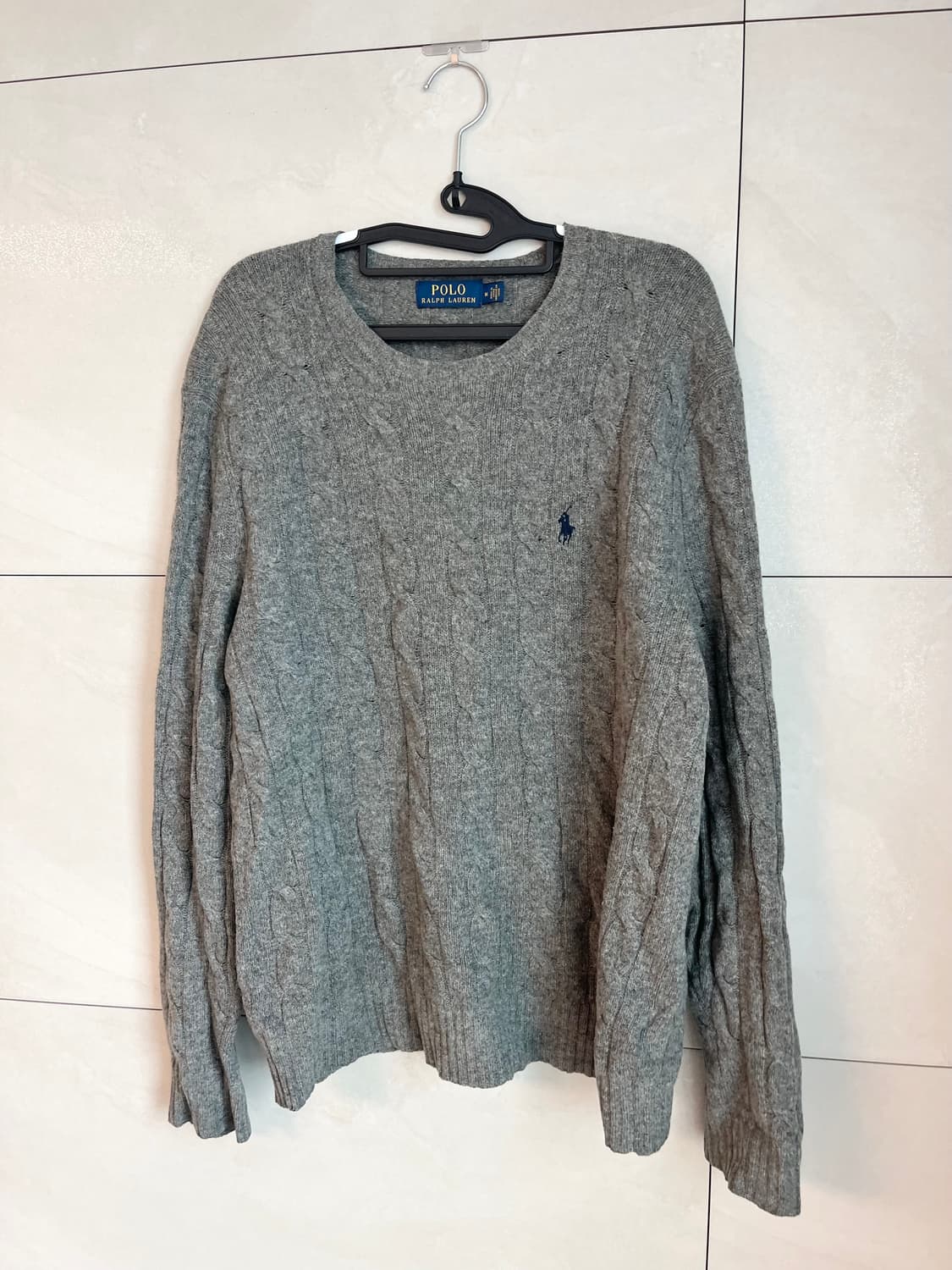 폴로 랄프로렌 케이블 니트 그레이 (M)  상품이미지3