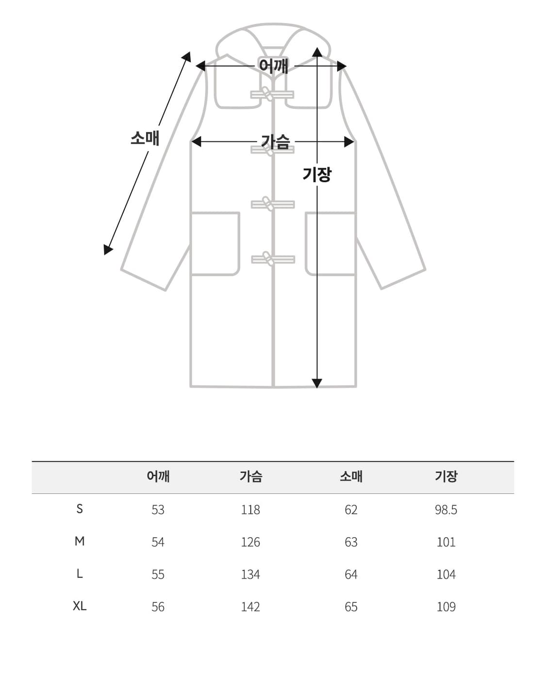 이스트로그 x 글로버올 몬티 더플코트 상품이미지3