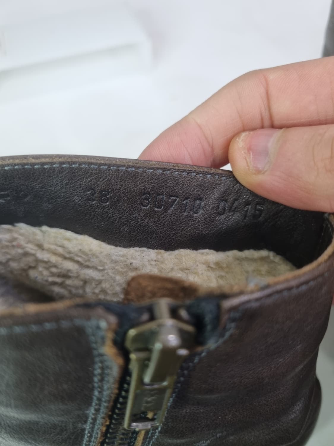 38 아페쎄 빈티지 브라운 털부츠 상품이미지6