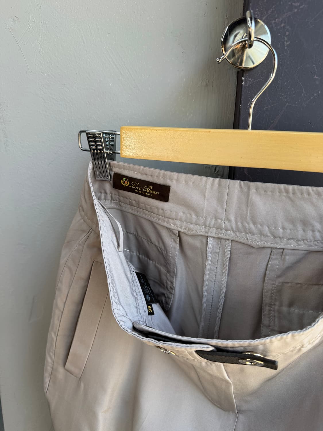 38/ 로로피아나 SETA 실크 금장버튼 와이드 팬츠 상품이미지6