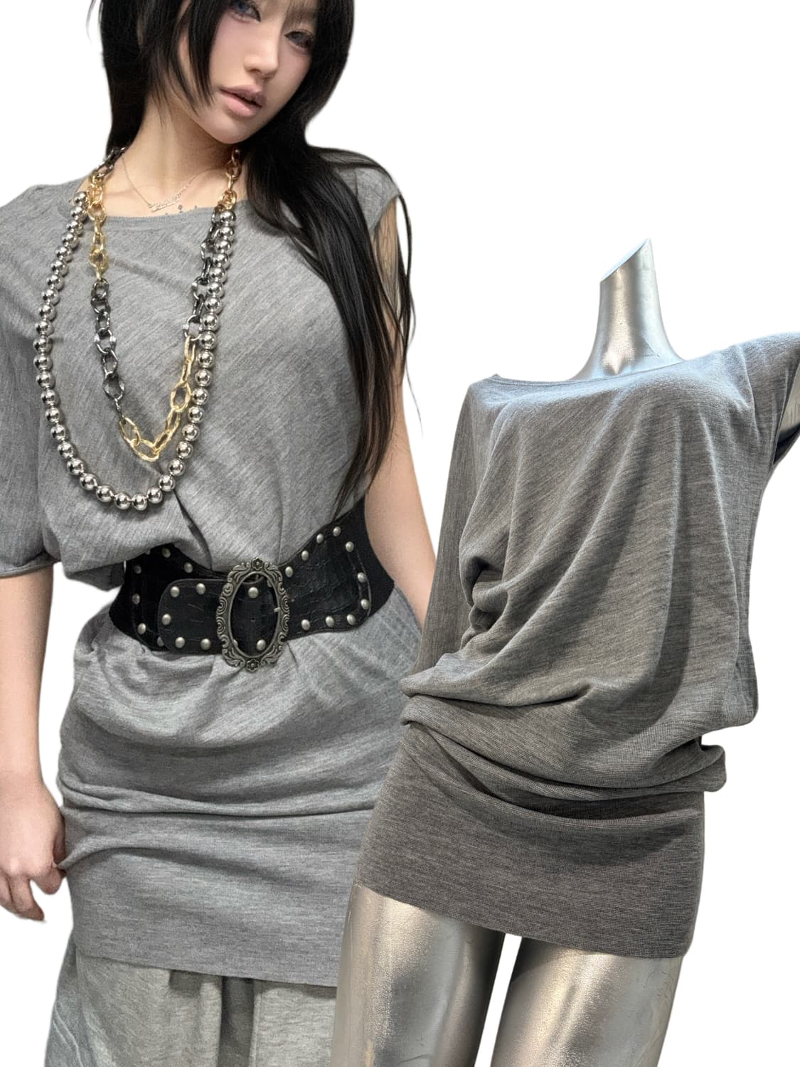 캘빈클라인 배트윙 드레이프 탑  상품이미지2