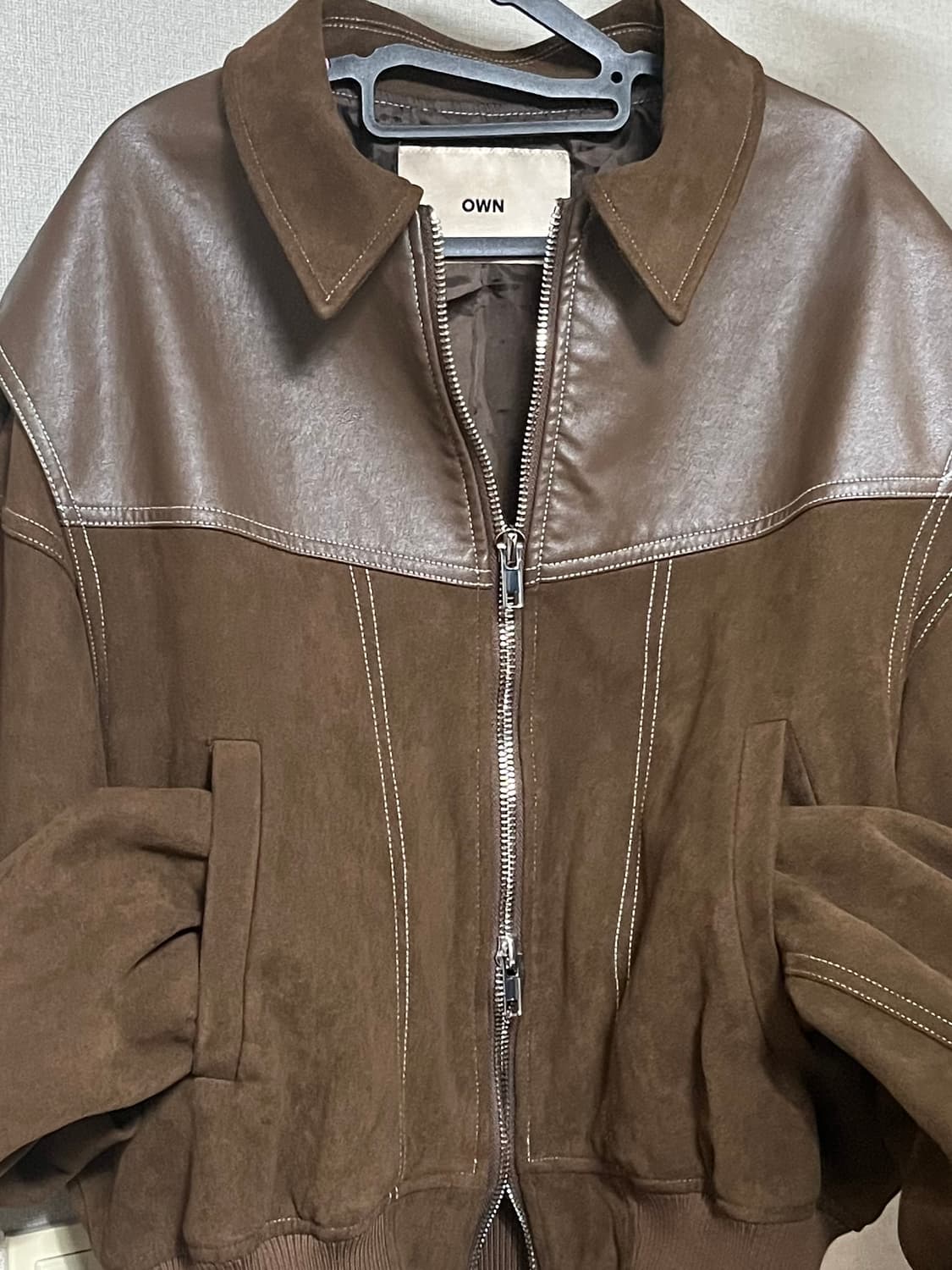 OWN 브라운 스웨이드 자켓 상품이미지1
