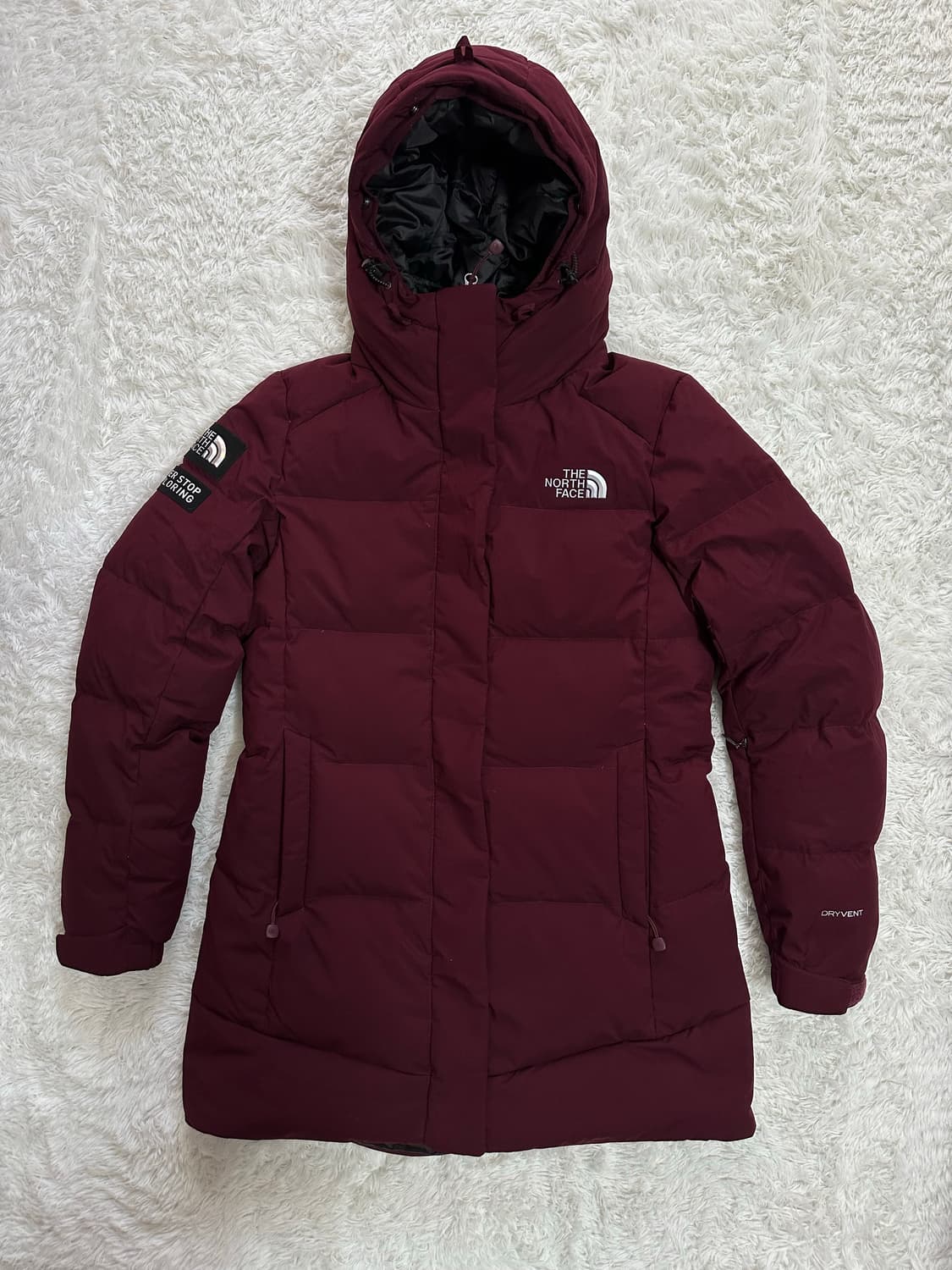 노스페이스 여성 패딩 M/90 버건디 상품이미지1