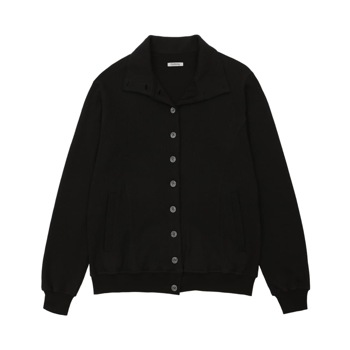 버터니 버튼 와플 집업 블랙 buttony 코이세이오 상품이미지9