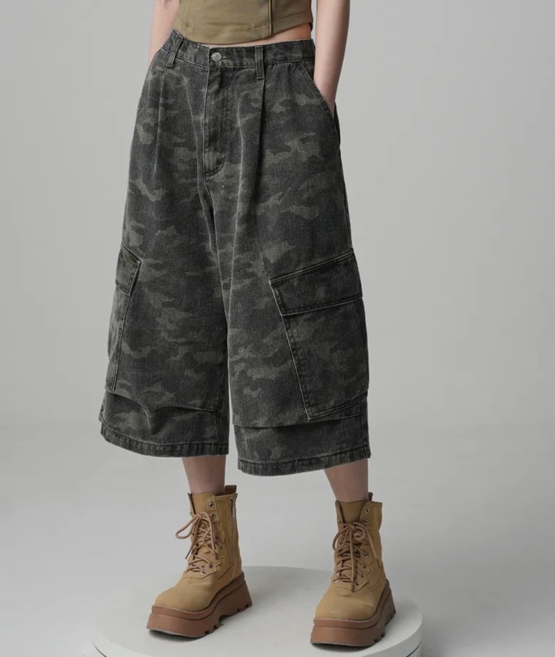 Side Big Denim Shorts Cago 상품이미지3