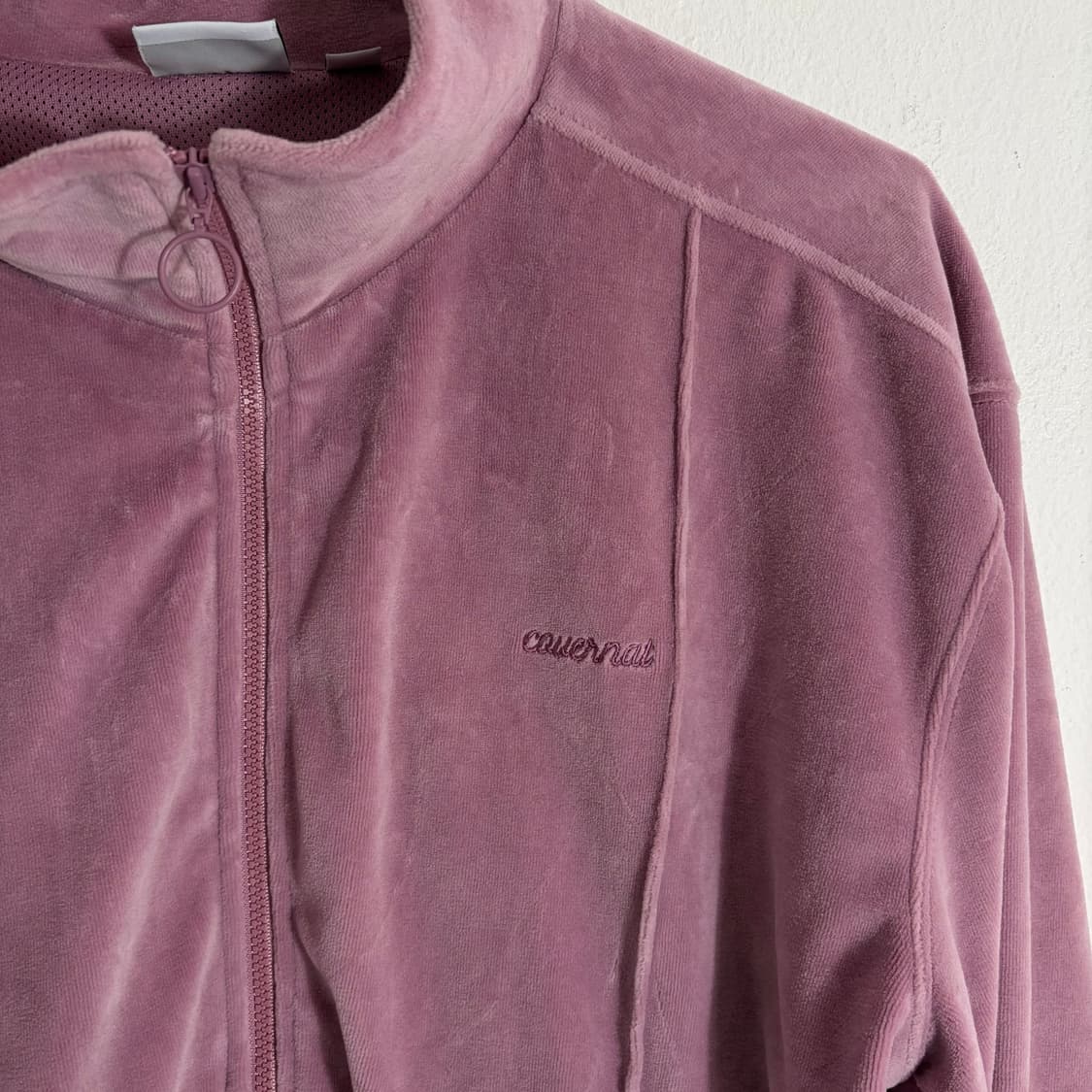 커버낫 벨벳 집업 핑크(M) 상품이미지2