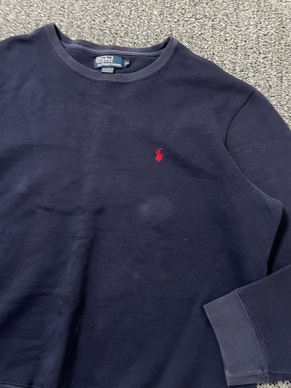 빈티지9. 폴로랄프로렌 니트 스웨터 맨투맨 스웻셔츠 네이비 롱 슬리브 상품이미지2
