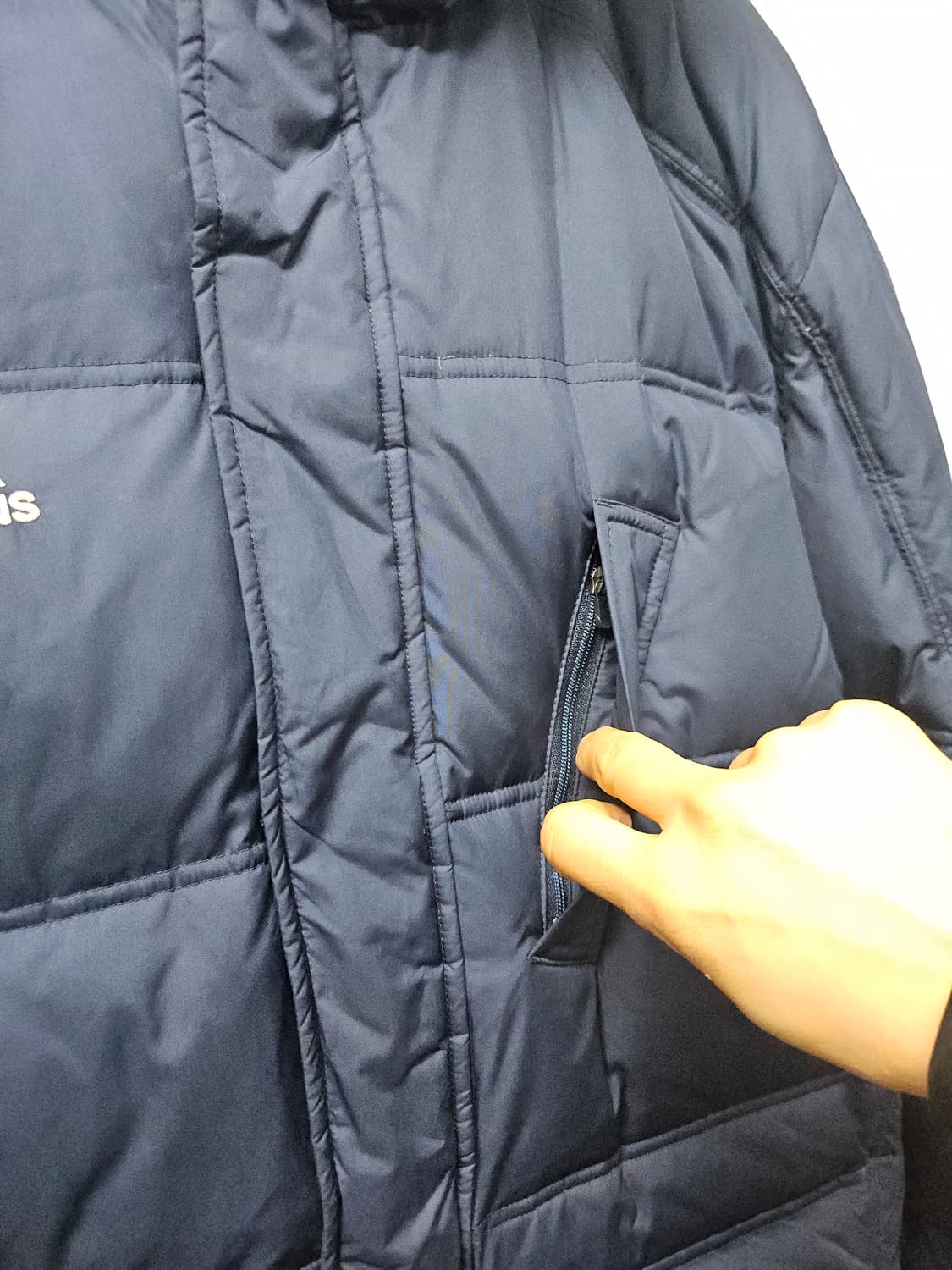 아디다스 네이비 후드 패딩 점퍼  1 00 상품이미지2