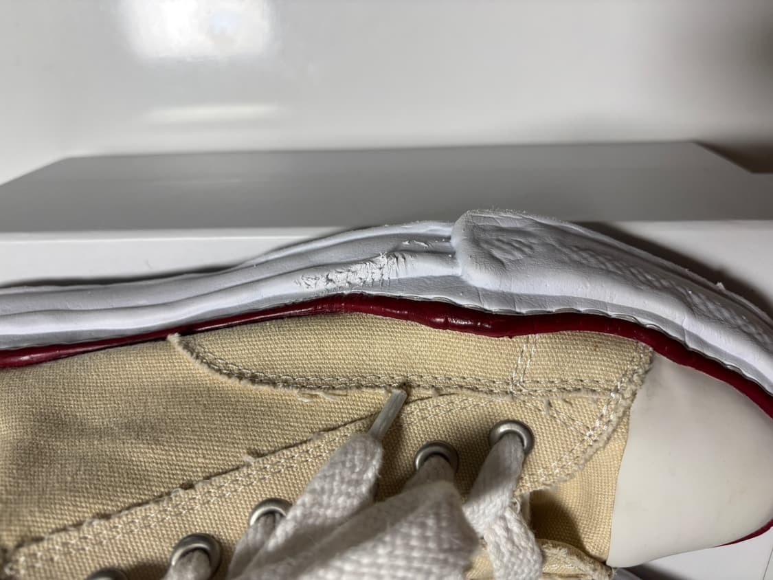 *[EU 45] 미하라 야스히로 피터슨 솔 캔버스 로우탑 스니커즈 내츄럴 상품이미지2