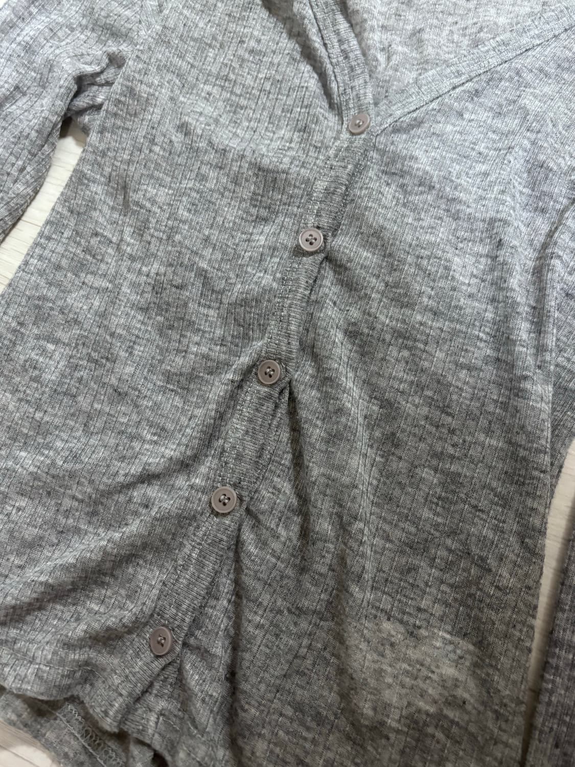 시스루 가디건 회색 상품이미지2