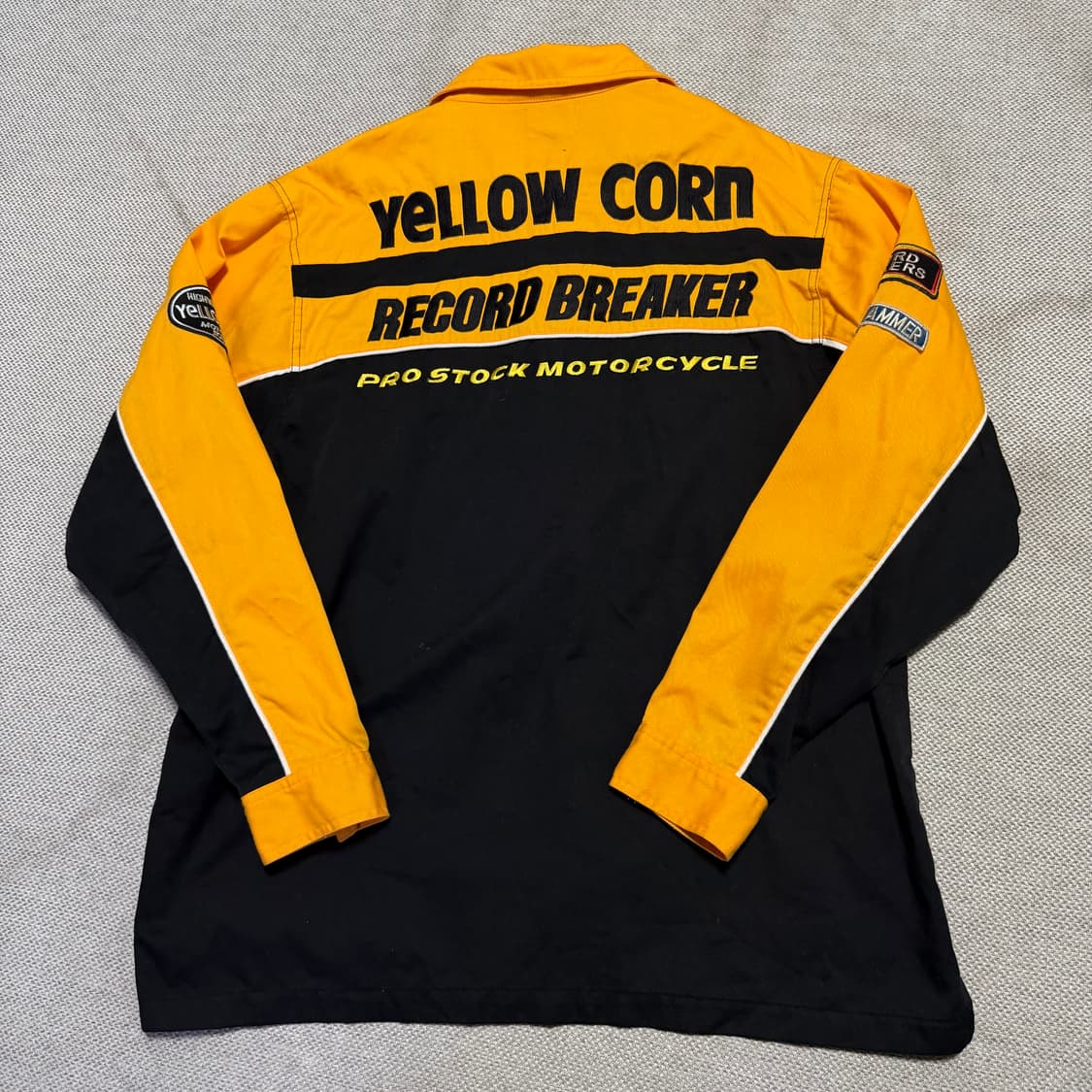 옐로우콘 레이싱 패치 셔츠 자켓 상품이미지5