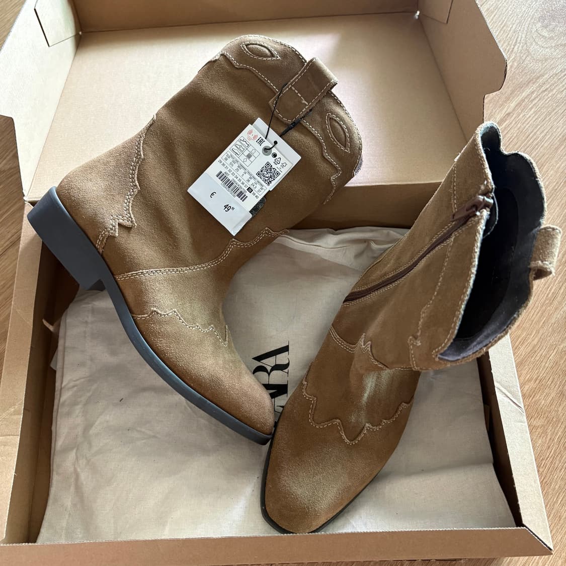 ZARA 자라 카우보이 웨스턴 앵클 부츠 상품이미지2