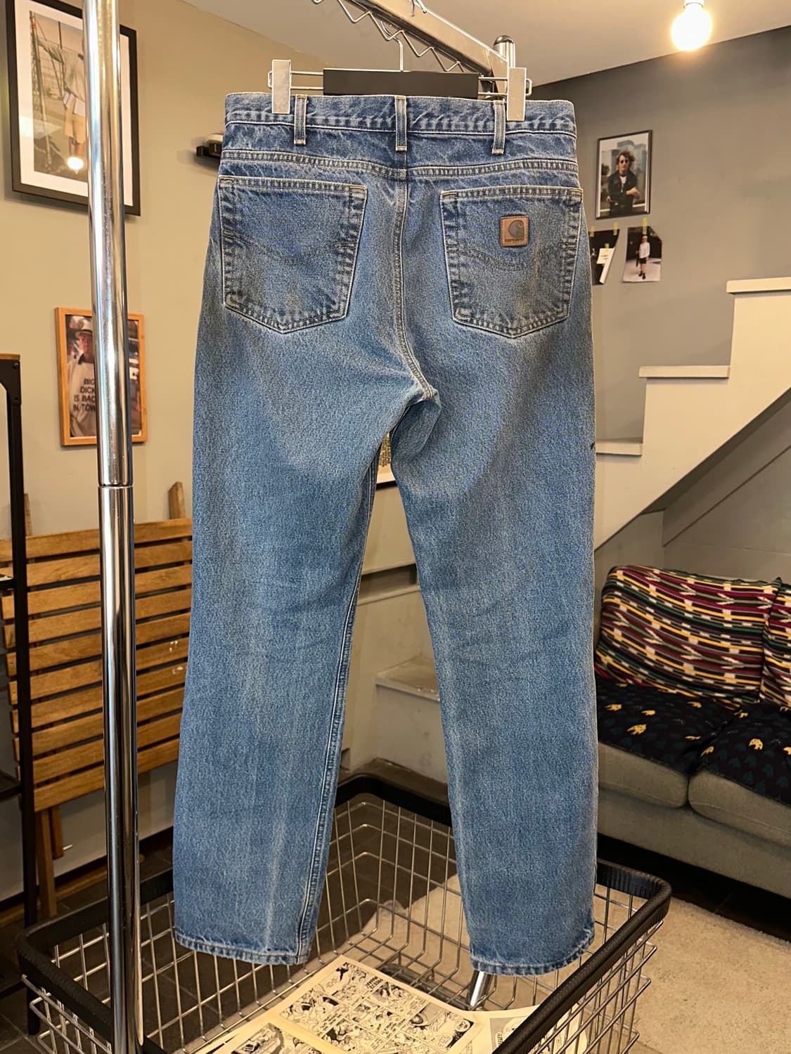 00’s Carhartt denim oily washed pants 상품이미지8