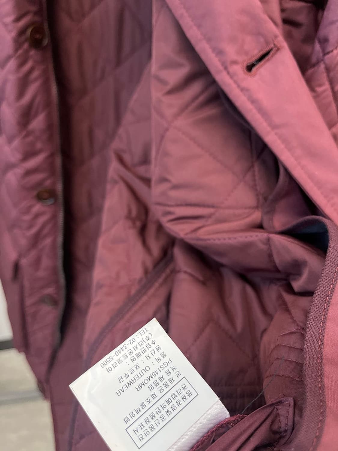 105) 던힐 버건디 누빔자켓  상품이미지8