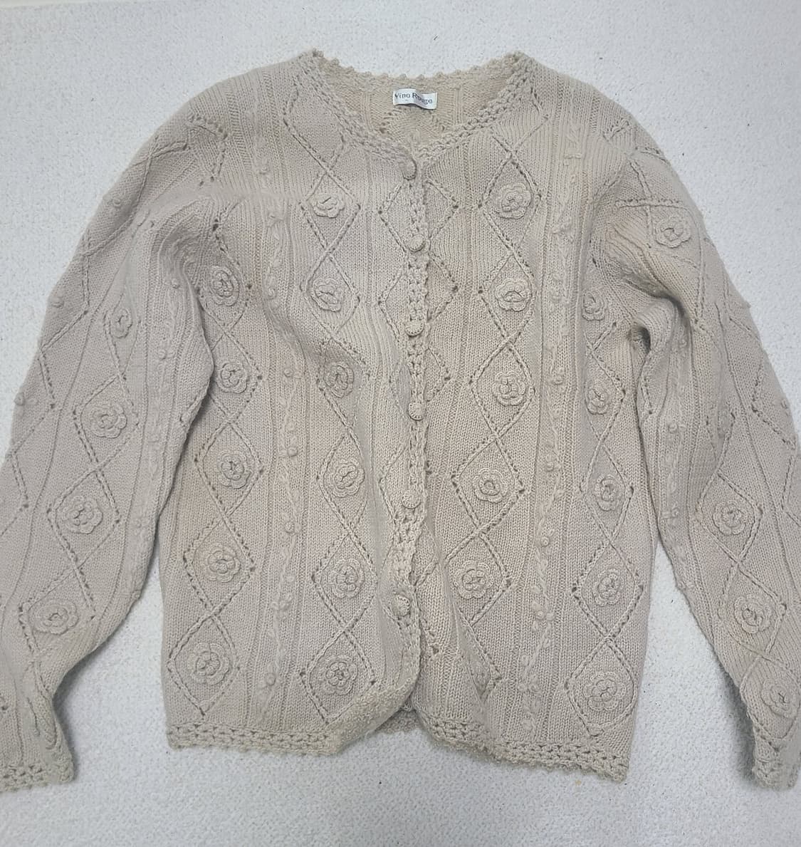 베이지 니트 가디건 상품이미지1