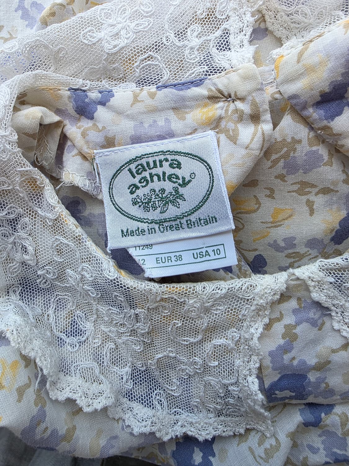 laura ashley 로라애슐리 레이스 카라 플라워 롱 원피스 상품이미지5