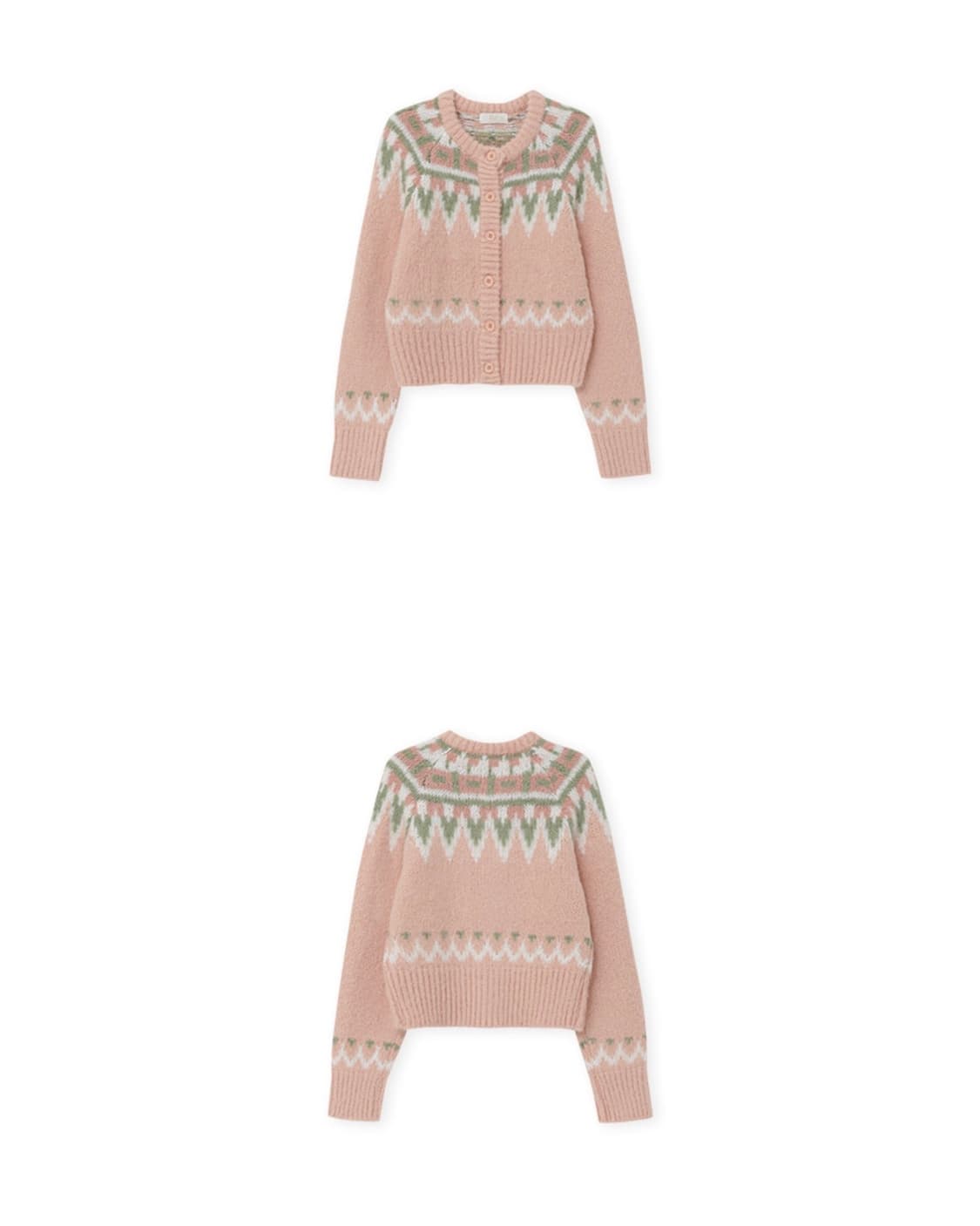 리엘 노르딕 가디건 피치 상품이미지4