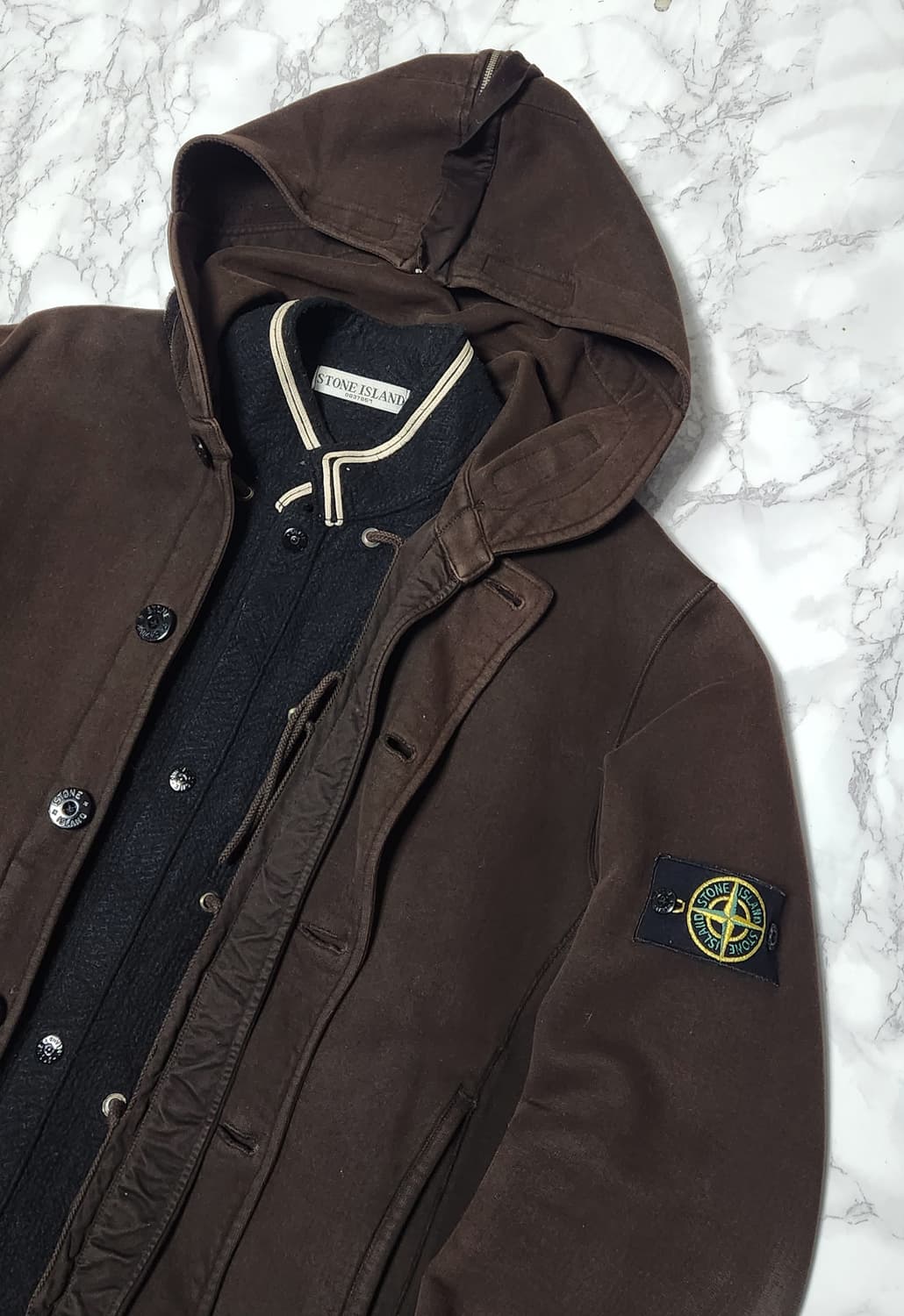 스톤아일랜드 06ss 내피 브라운 후드집업 자켓 상품이미지1