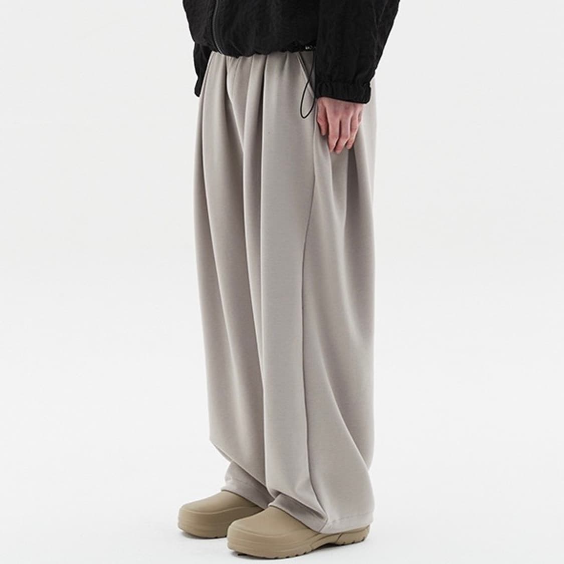 오버S) DNSR 딥 포턱 플로우 밴딩 팬츠 웜그레이 디앤써 디엔써 상품이미지1