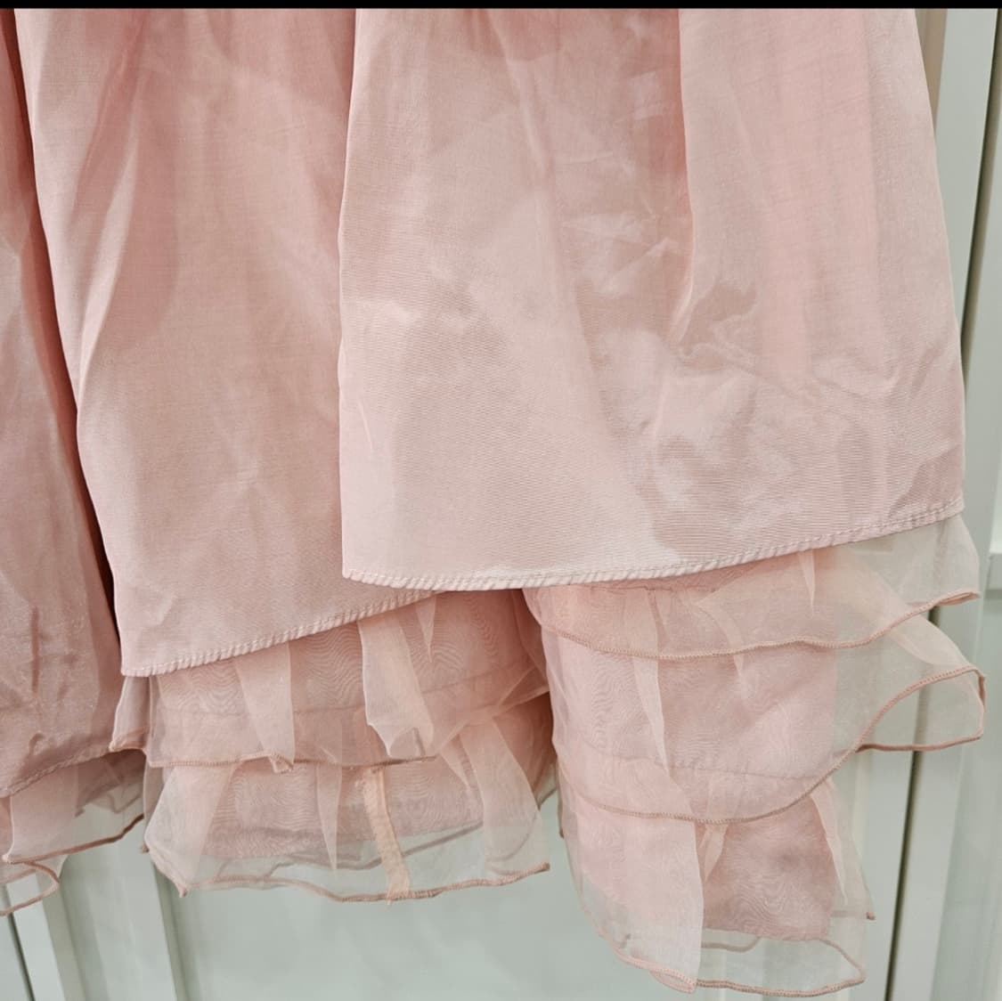 피치 베이비핑크 레이어드 튤 원피스 상품이미지8