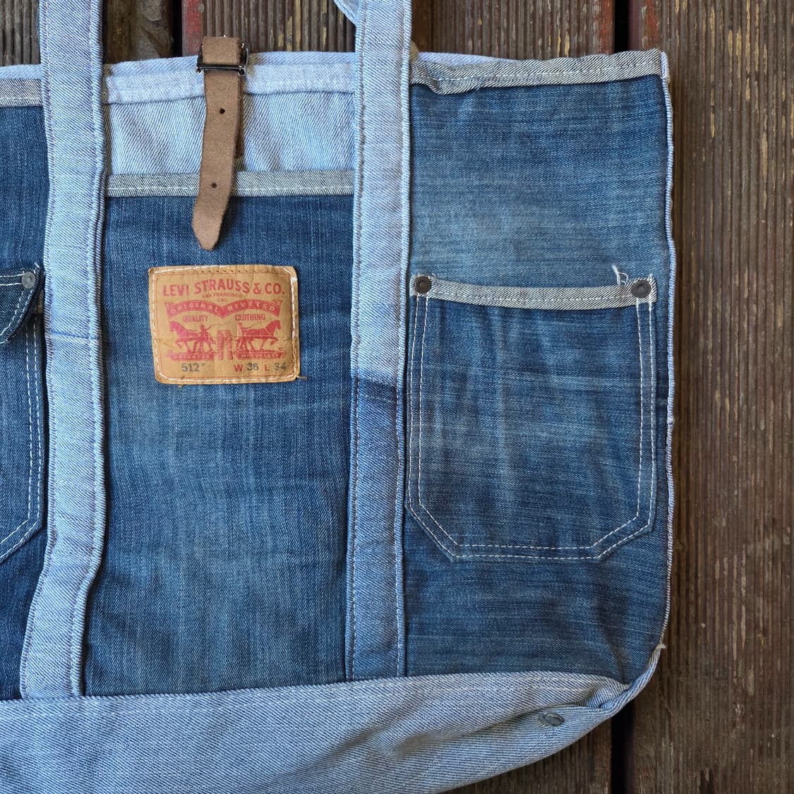 리바이스 바지 리사이클링 토트백 상품이미지3