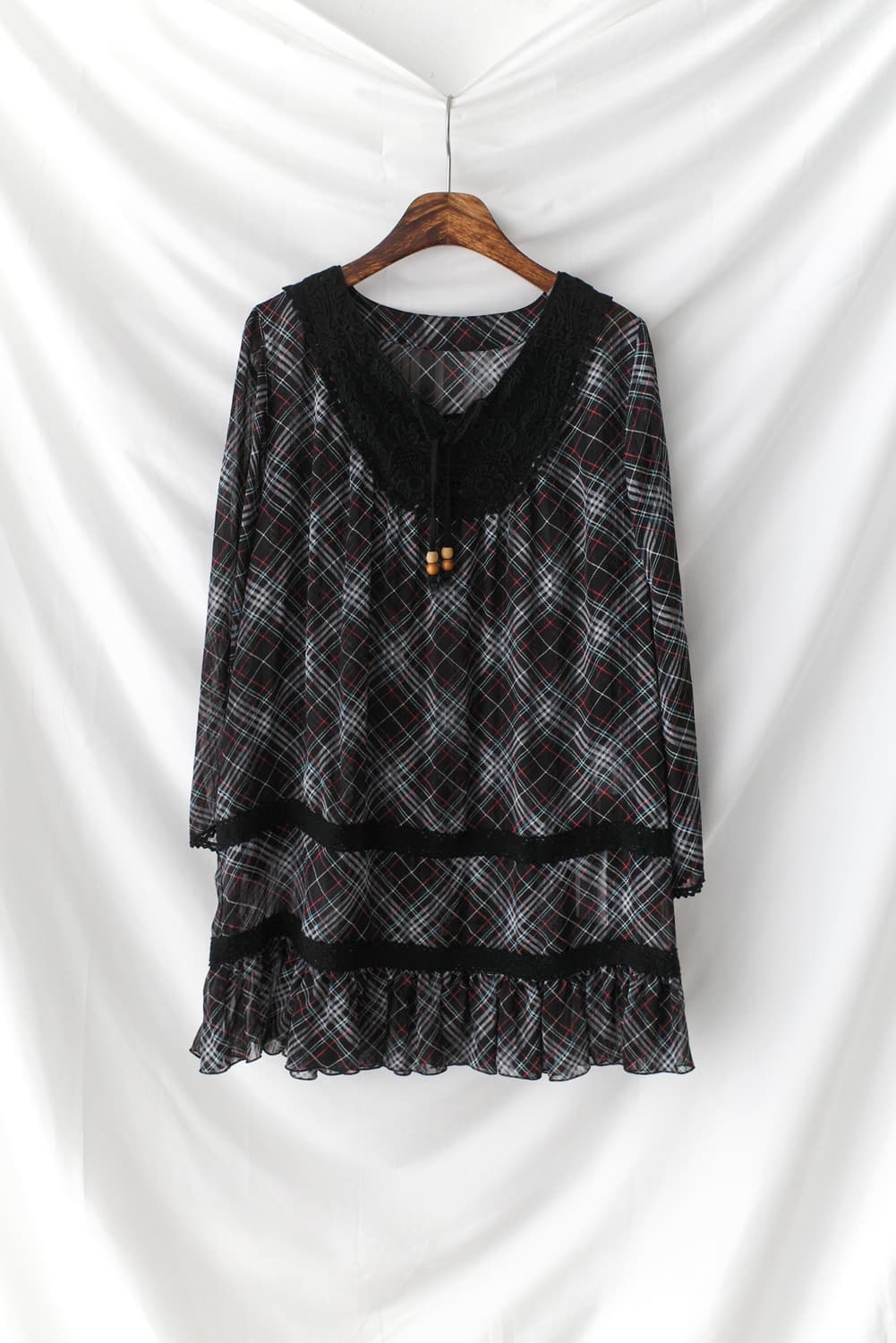 check crochet blouse  상품이미지1