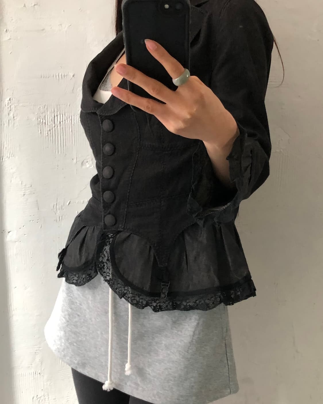 Moschino Jeans 모스키노진스 흑청 컬러 레이스 블레이저 자켓 상품이미지5