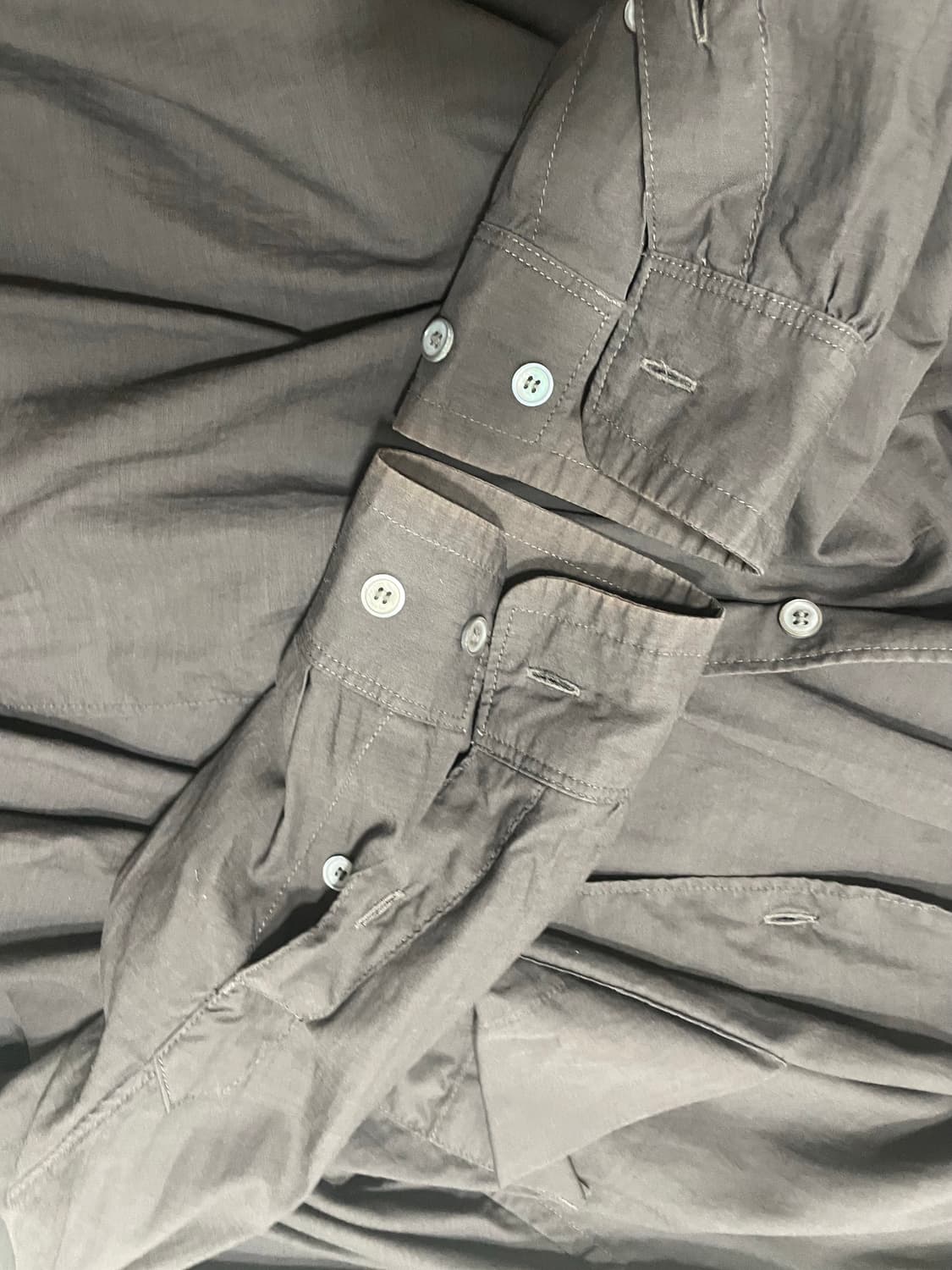 [4] 폴리테루 텐코 셔츠 다이드 차콜 및 워시드 그레이 상품이미지5