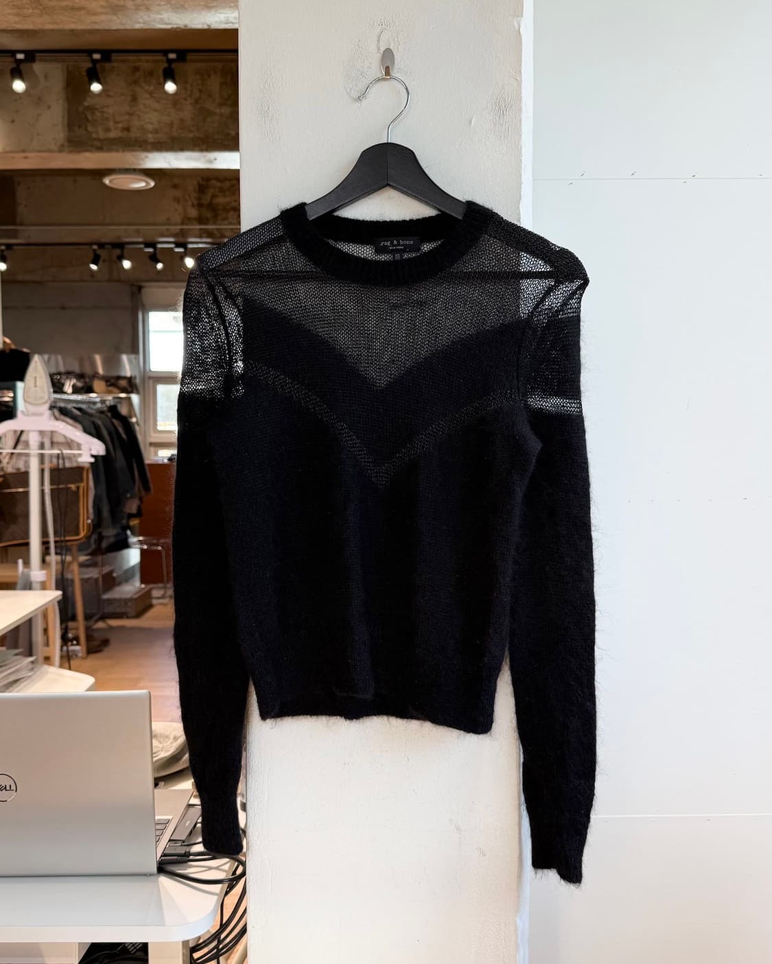 랙앤본 블랙 블레이즈 크루넥 니트  상품이미지3