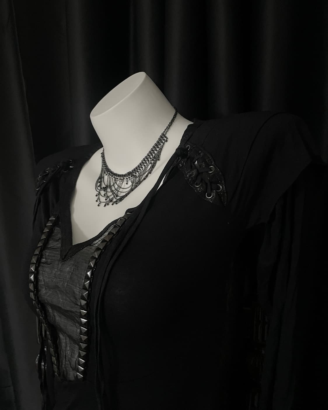 Salvage Studded Cut-out Mini Dress 상품이미지1