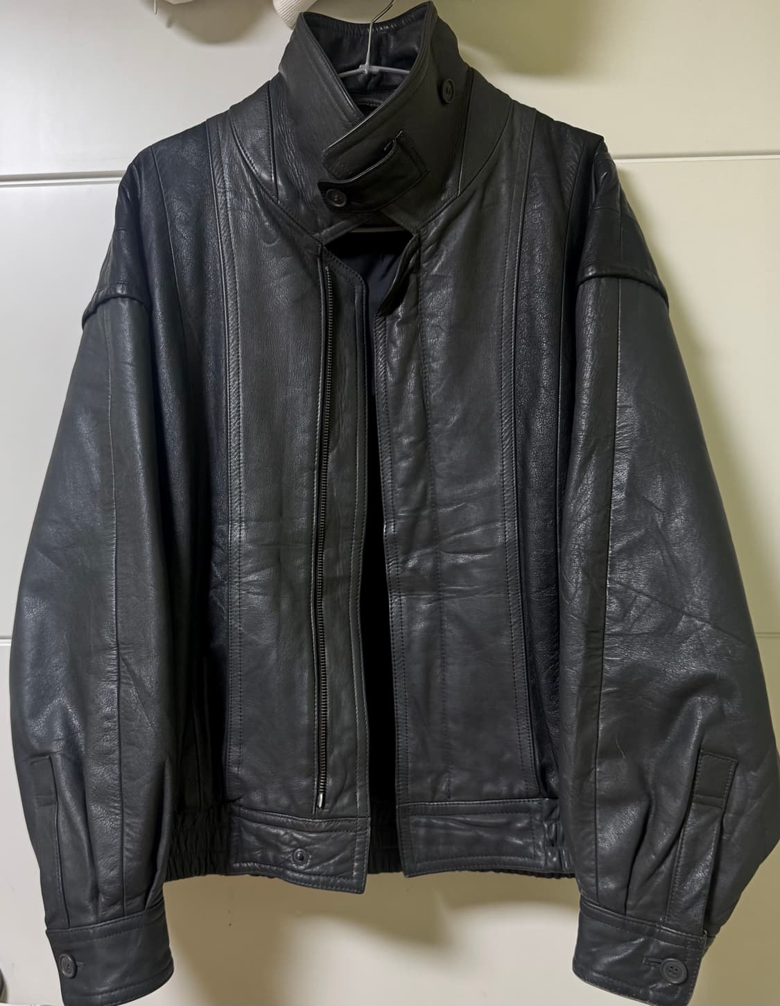 cow leather bomber jacket 상품이미지2