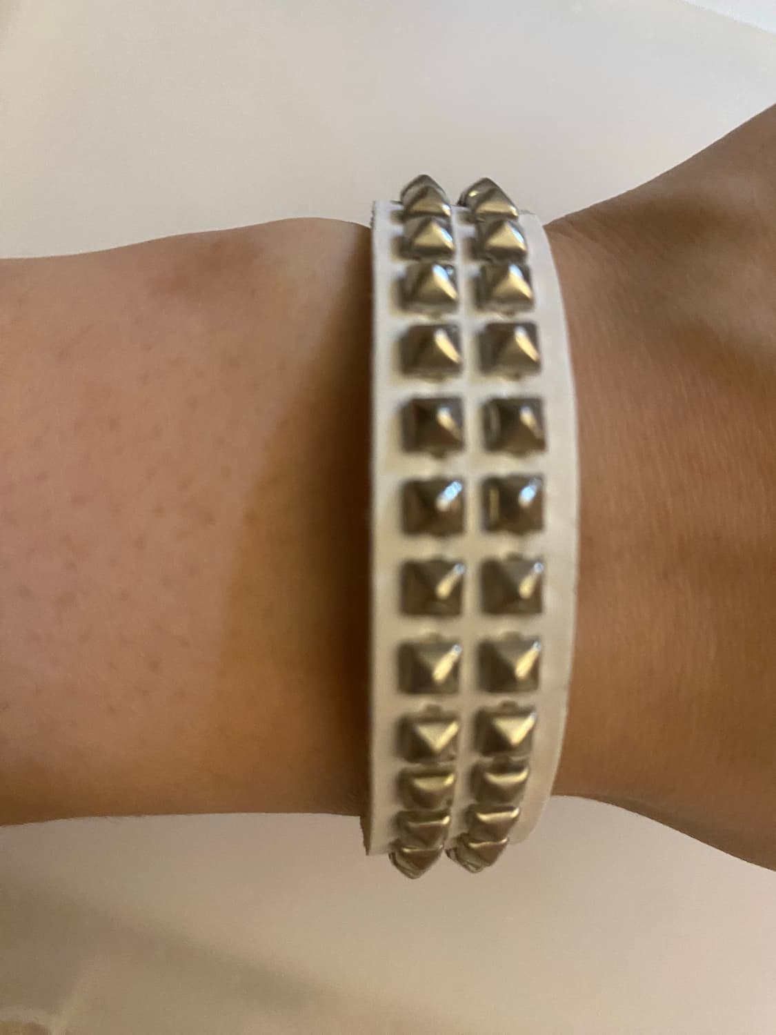 Vintage punk studs leather bracelet whit 상품이미지3
