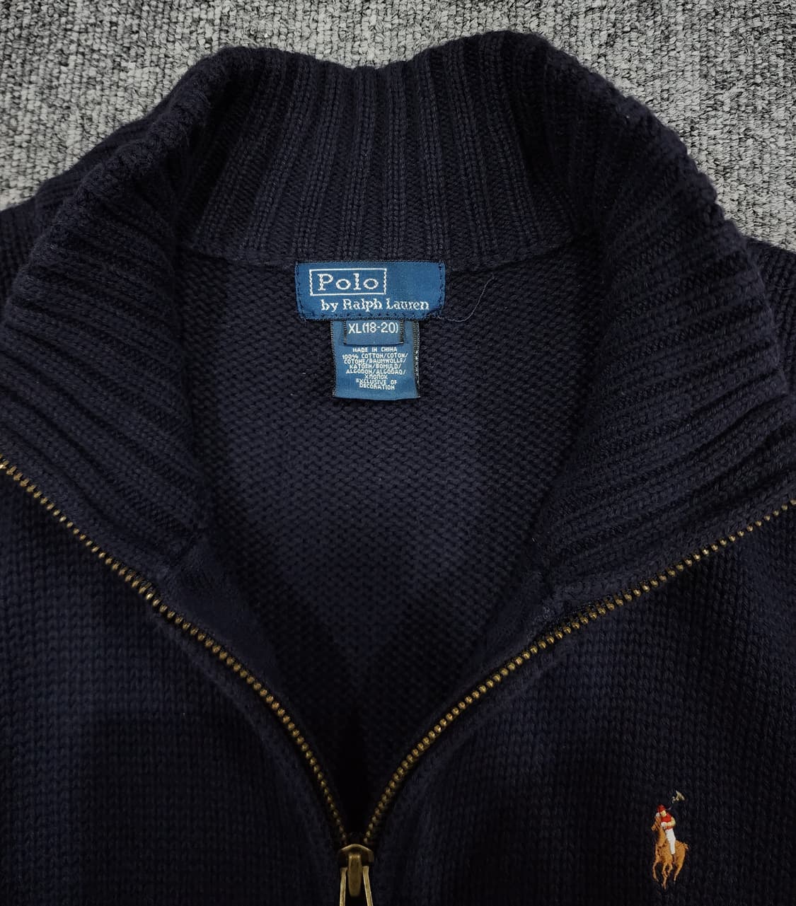 폴로 랄프로렌 니트 집업 네이비 XL 상품이미지5