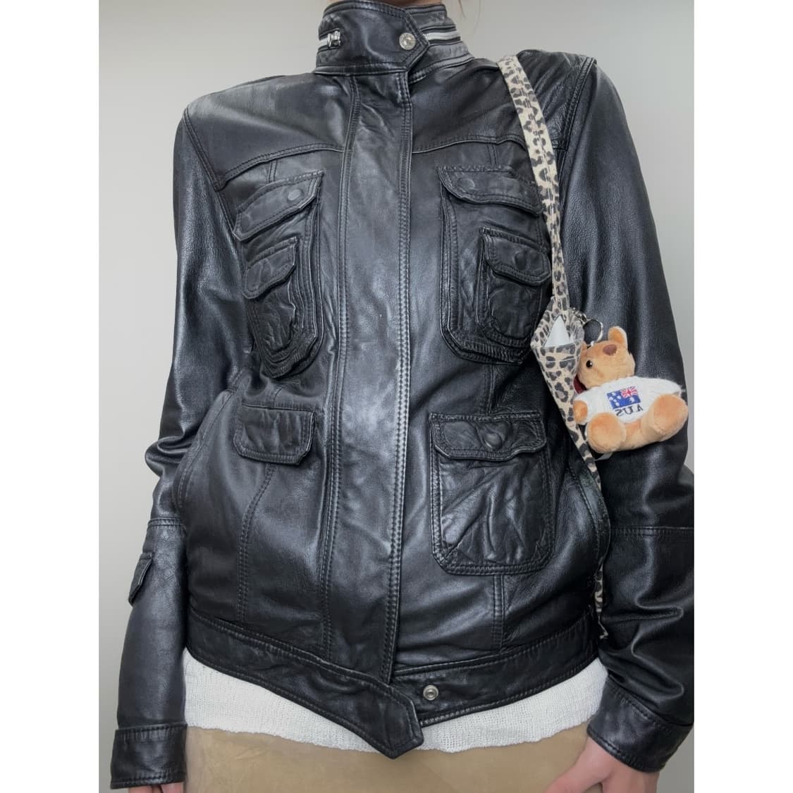 빈티지 양가죽 리얼 레더 자켓 상품이미지1