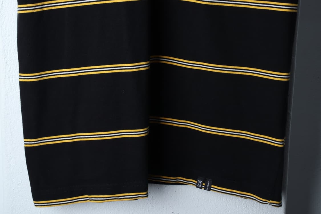 (L-XL) 캉골 반팔 카라 티셔츠 스트라이프 블랙 올드스쿨-H33001 상품이미지4