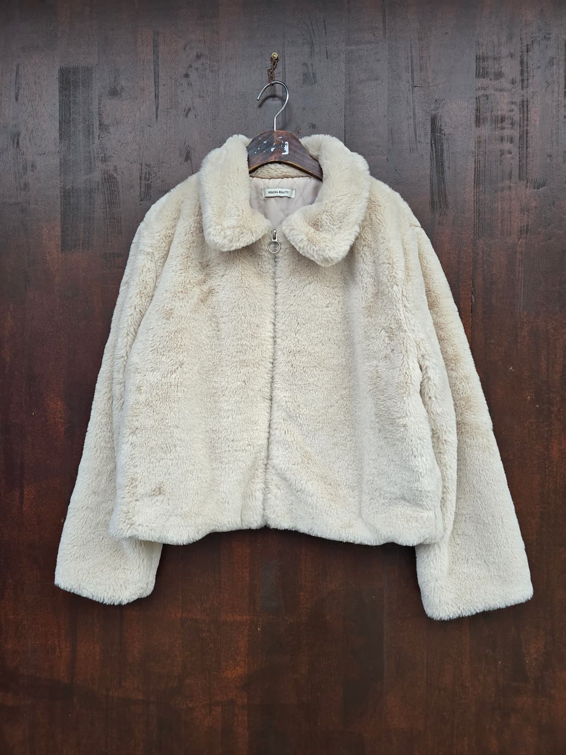 아이보리 퍼 자켓 M 상품이미지1