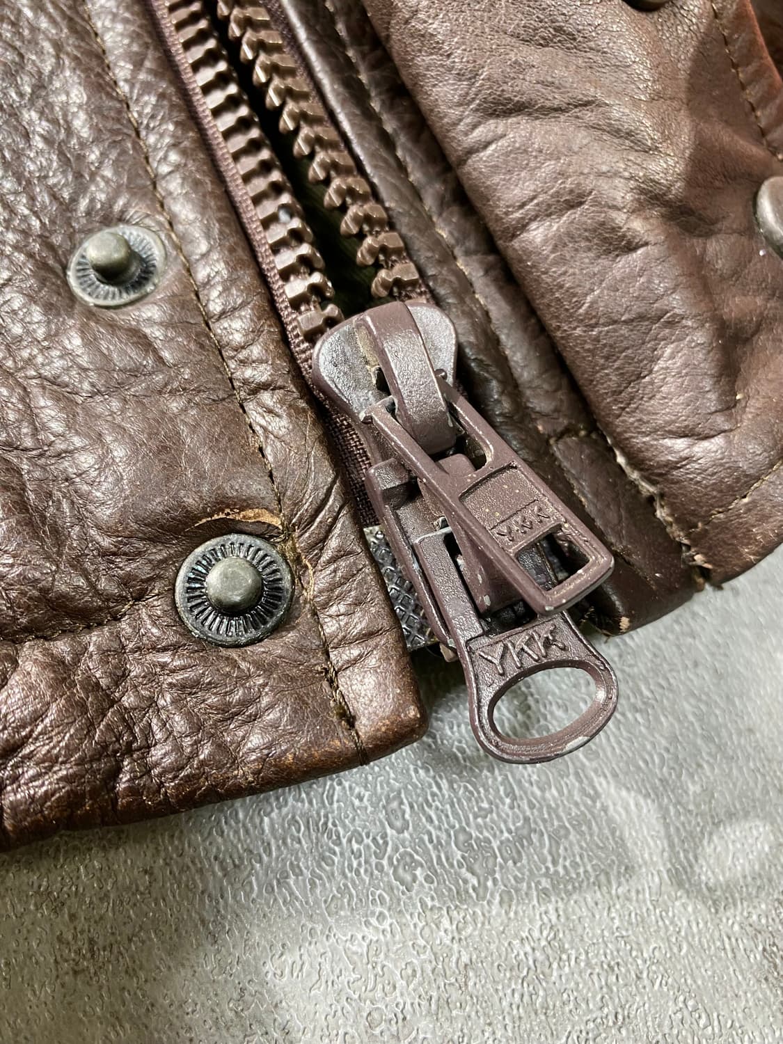 [L-XL] AMERICAN OUTWEAR 브라운 리얼레더 자켓 상품이미지4