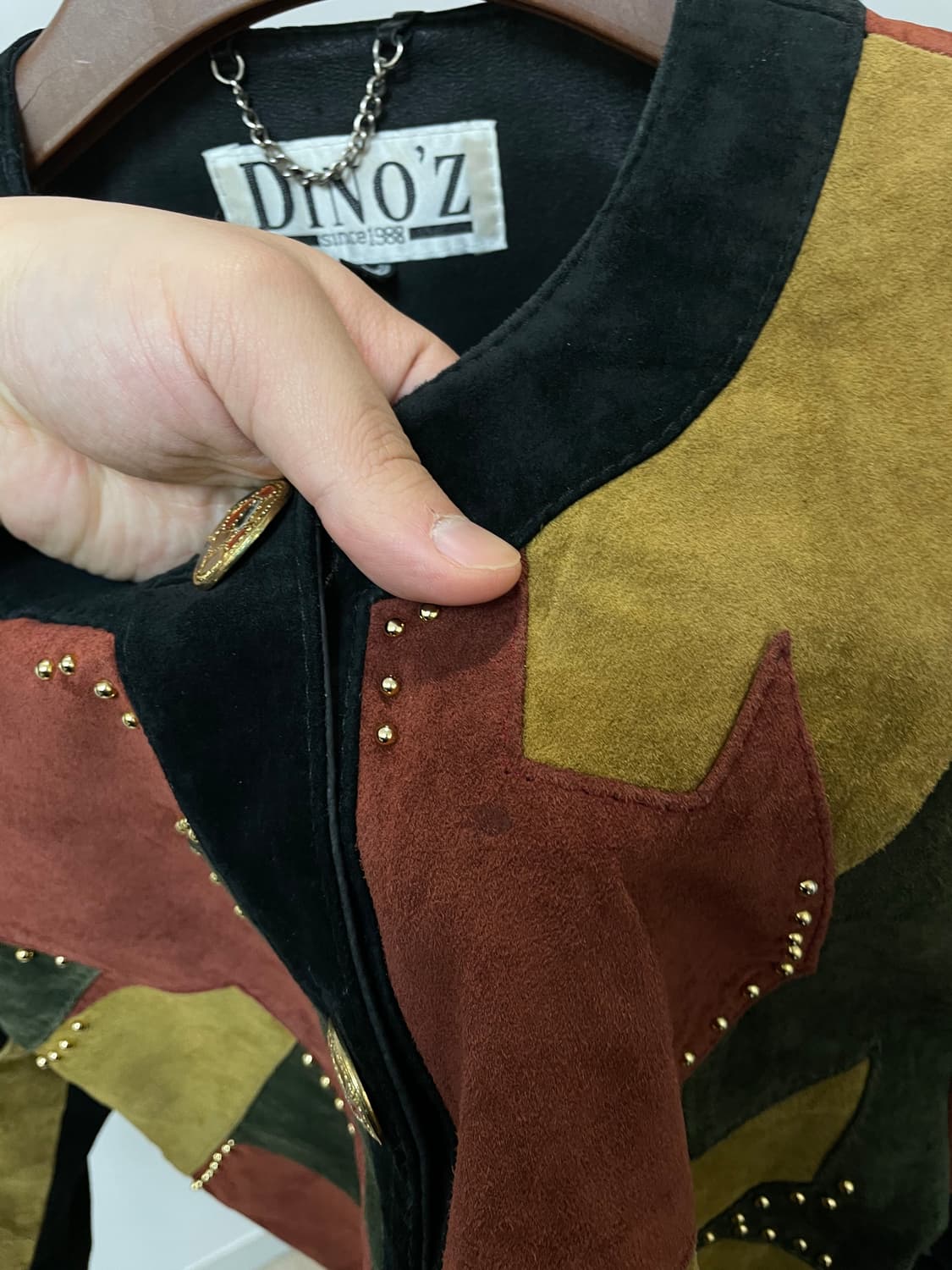 (38) Dino'z 빈티지 패치워크 레더 자켓 상품이미지7