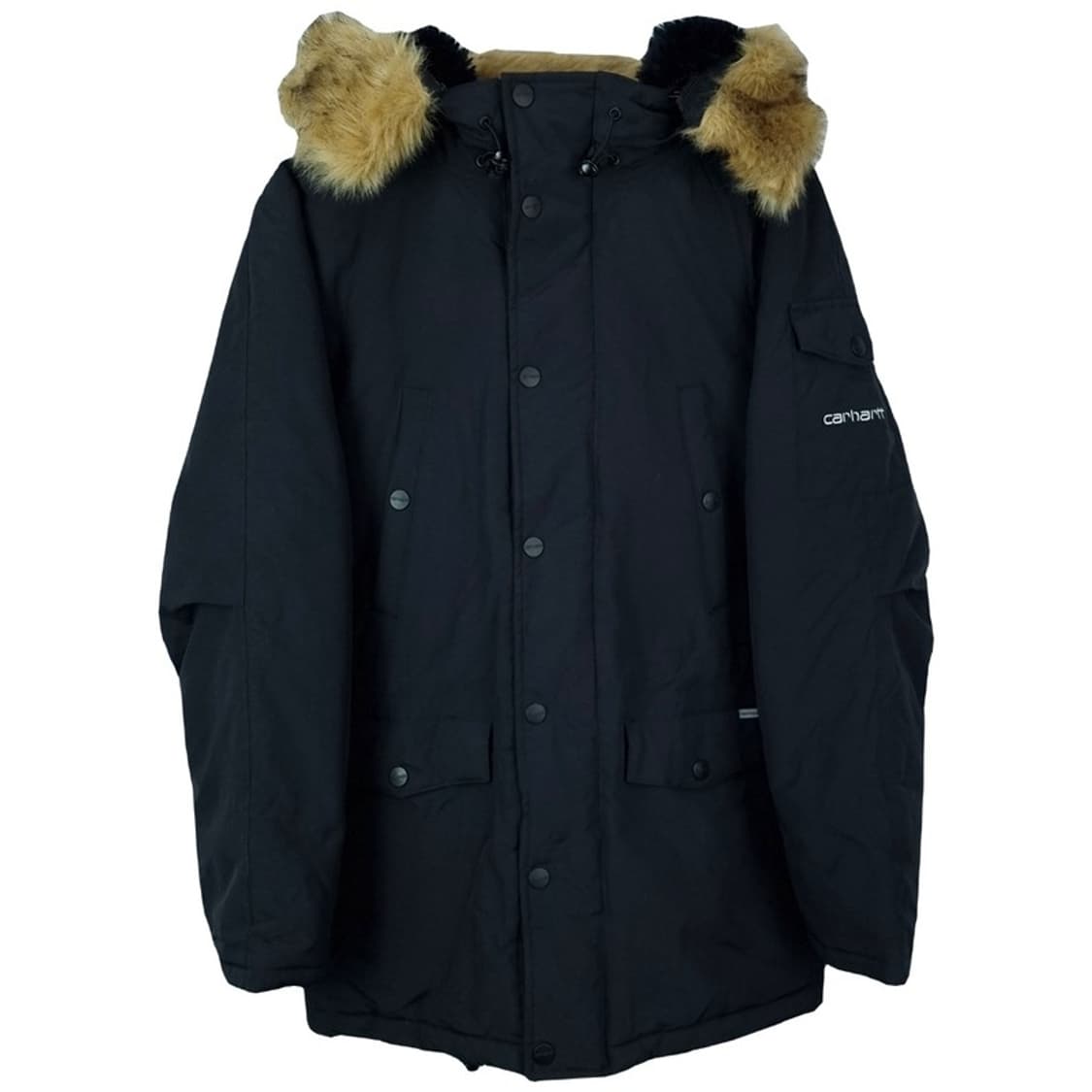[CARHARTT] 칼하트 후드 퍼 야상 패딩 자켓 블랙 M16620 상품이미지2