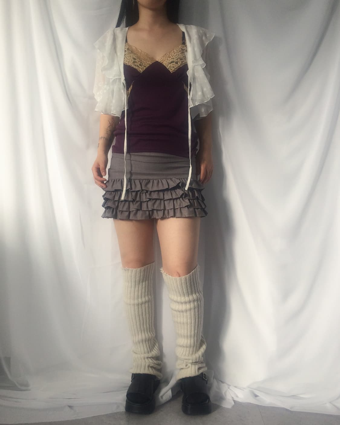 Dot pattern frill cardigan 상품이미지7