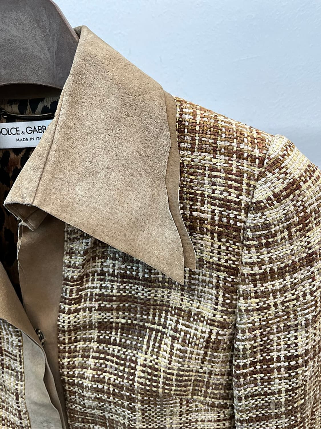 여) 돌체앤가바나 레더콤비 트위드자켓  상품이미지7