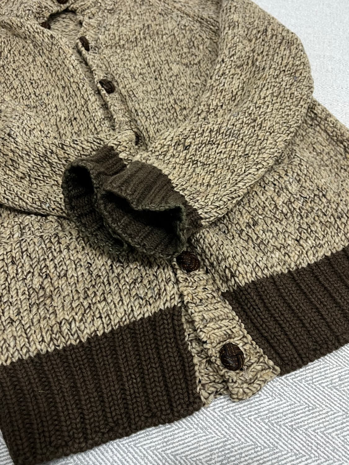 폴스미스 하이넥 레더버튼 울 니트 가디건 S 상품이미지10