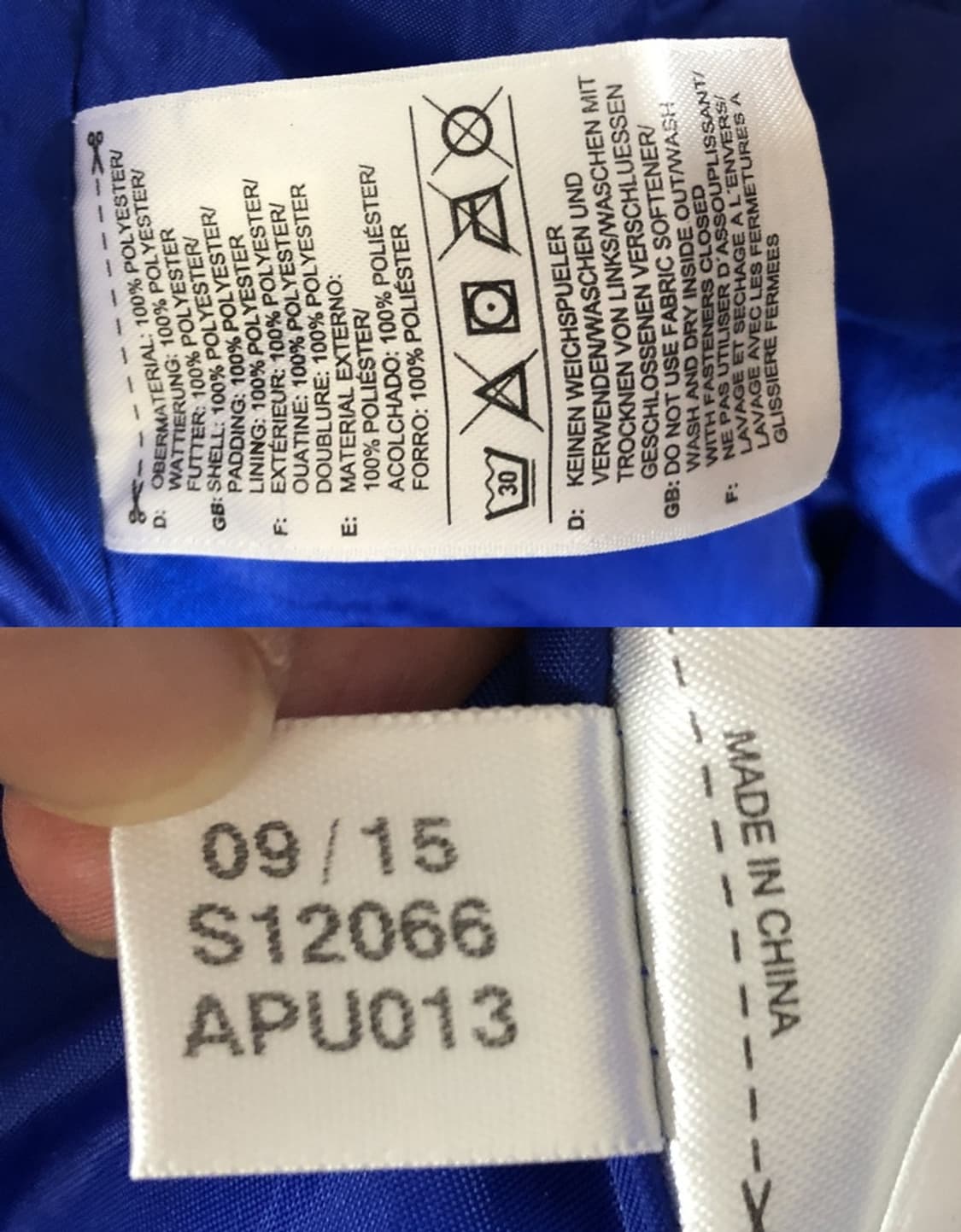 아디다스 15-16 첼시FC 패딩자켓/동계점퍼 XL(해외) 상품이미지7