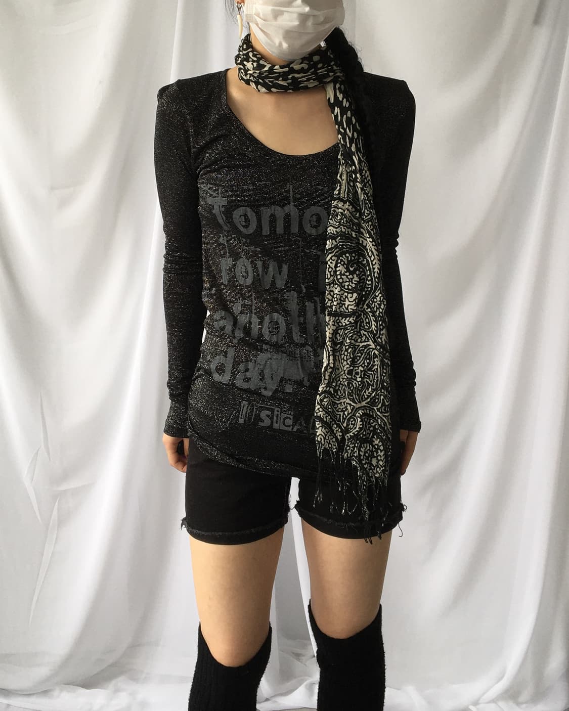 Full glitter lettering printing mesh sle 상품이미지7