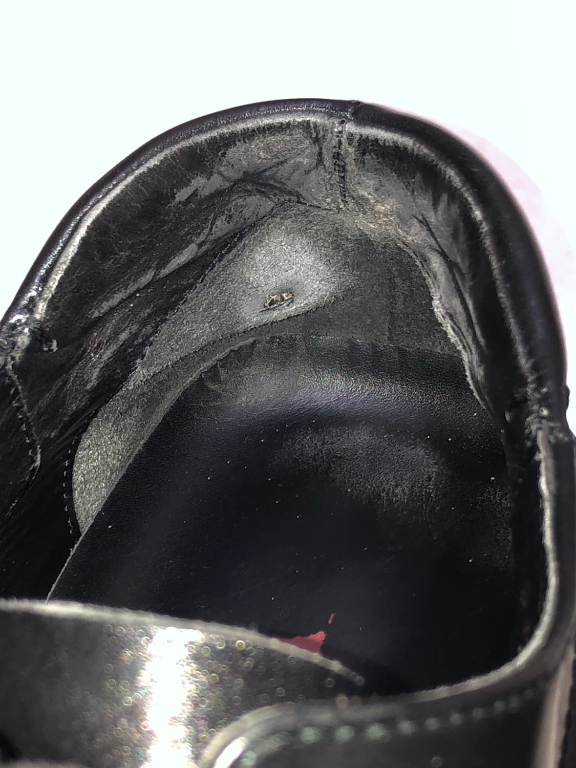 36 1/2 프라다 스포츠 블랙 레더 레이스업 스퀘어토 슈즈 로퍼 더비 상품이미지5