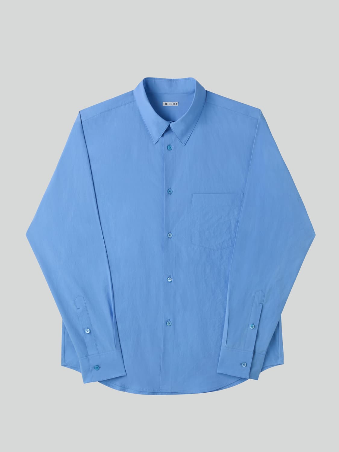 렉토 26SS 코튼 포켓 셔츠 베이비 블루 상품이미지4