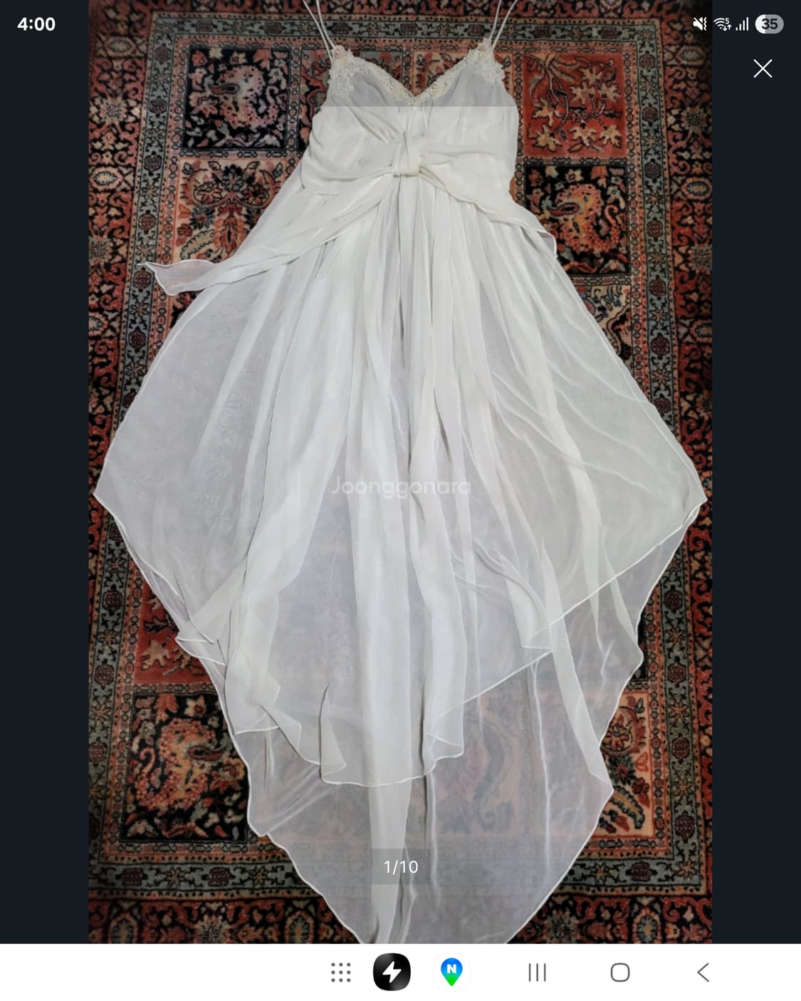 명품 수입 잠옷 나이트 웨어 Jonquil 시쓰루 화이트  상품이미지1